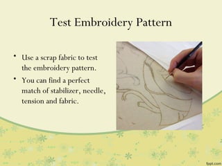 Machine embroidery tips for beginners | PPT