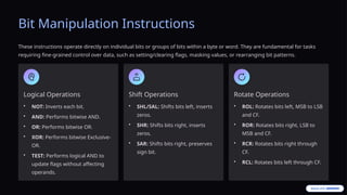 byte code manipulation and instrumentalization in java... Machine-Instructions-Used-in-8086-Microprocessor.pptx