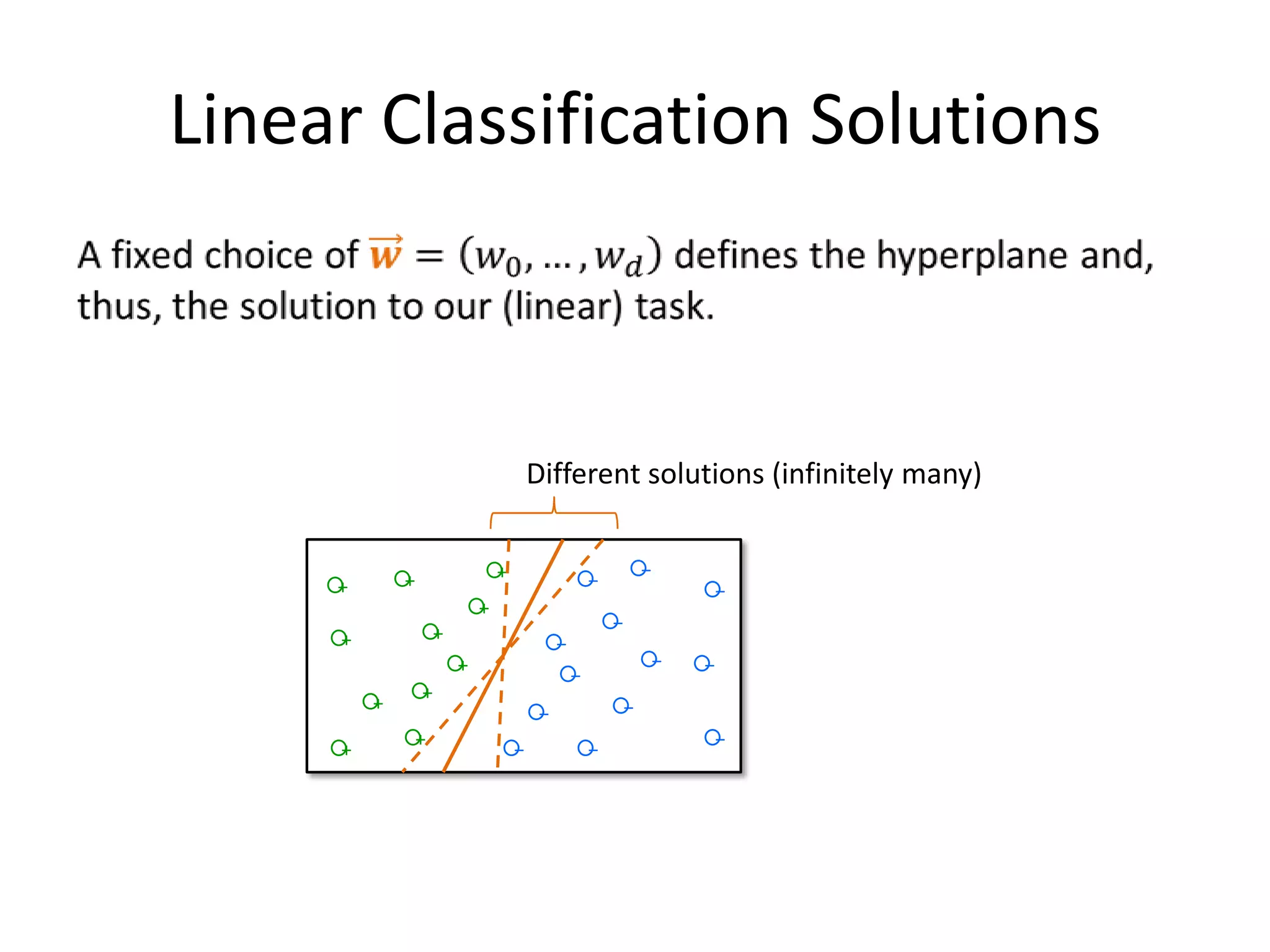 On-Line (Sequential) Learning (2)
Sometimes written out more explicitly:




                                                             # passes over the data.

                                                                 for each data item.




  return parameters                      return parameters


                                                                            69
 