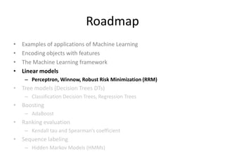 Evaluation
• Motivation:
  – Benchmark algorithms (which system is better).
  – Tuning parameters during training.




                                                     49
 