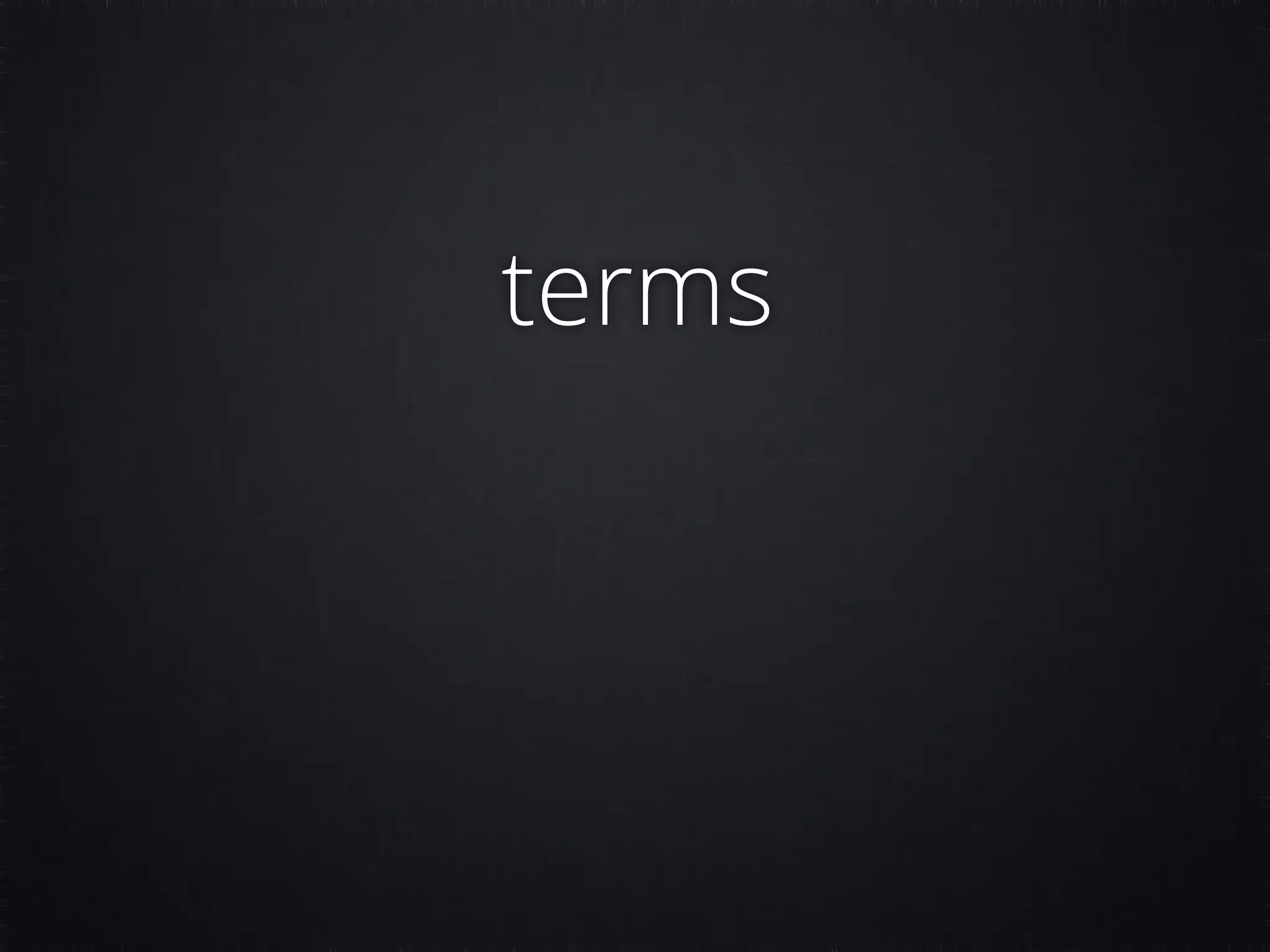 terms 