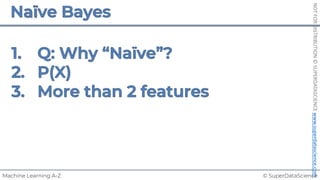© SuperDataScience
Machine Learning A-Z
NOT
FOR
DISTRIBUTION
©
SUPERDATASCIENCE
www.superdatascience.com
 