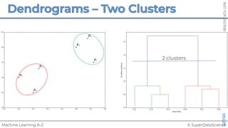 © SuperDataScience
Machine Learning A-Z
NOT
FOR
DISTRIBUTION
©
SUPERDATASCIENCE
www.superdatascience.com
P3
P2
P1
P4
P5
P6
2 clusters
 
