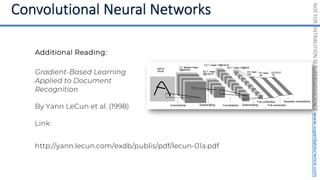 NOT
FOR
DISTRIBUTION
©
SUPERDATASCIENCE
www.superdatascience.com
Gradient-Based Learning
Applied to Document
Recognition
By Yann LeCun et al. (1998)
Link:
http://yann.lecun.com/exdb/publis/pdf/lecun-01a.pdf
Additional Reading:
 