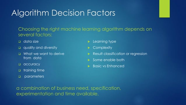 Machine learning Algorithms | PPT