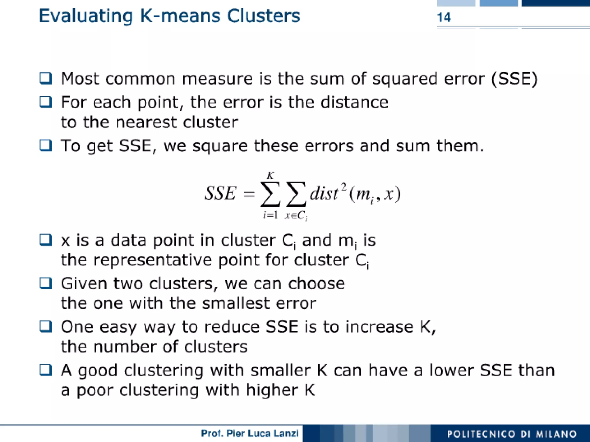 Machine Learning and Data Mining: 06 Clustering: Partitioning | PPT