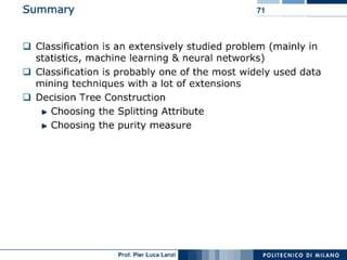 Machine Learning and Data Mining: 11 Decision Trees