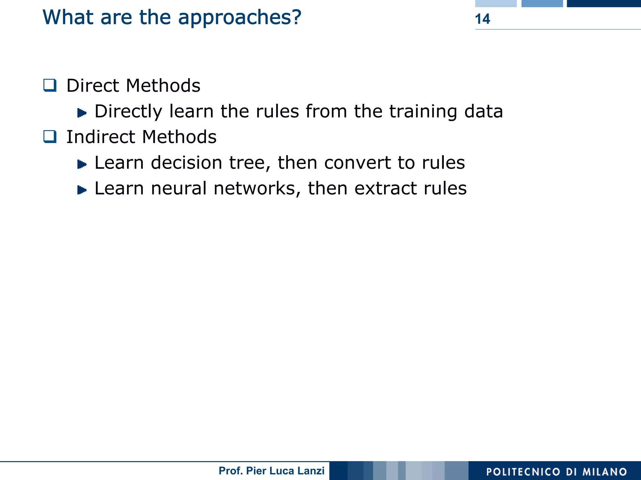 Machine Learning and Data Mining: 12 Classification Rules