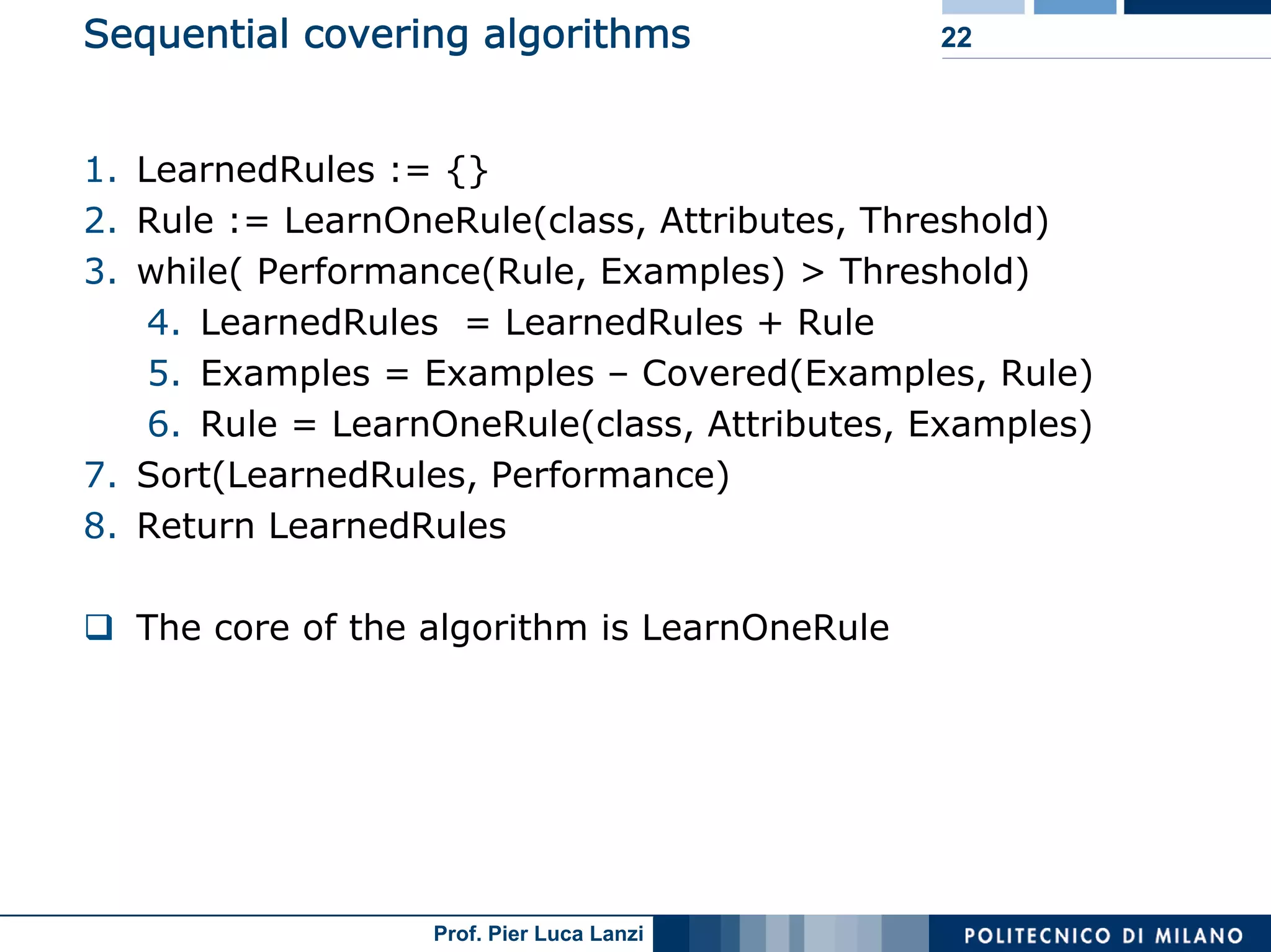 Machine Learning and Data Mining: 12 Classification Rules