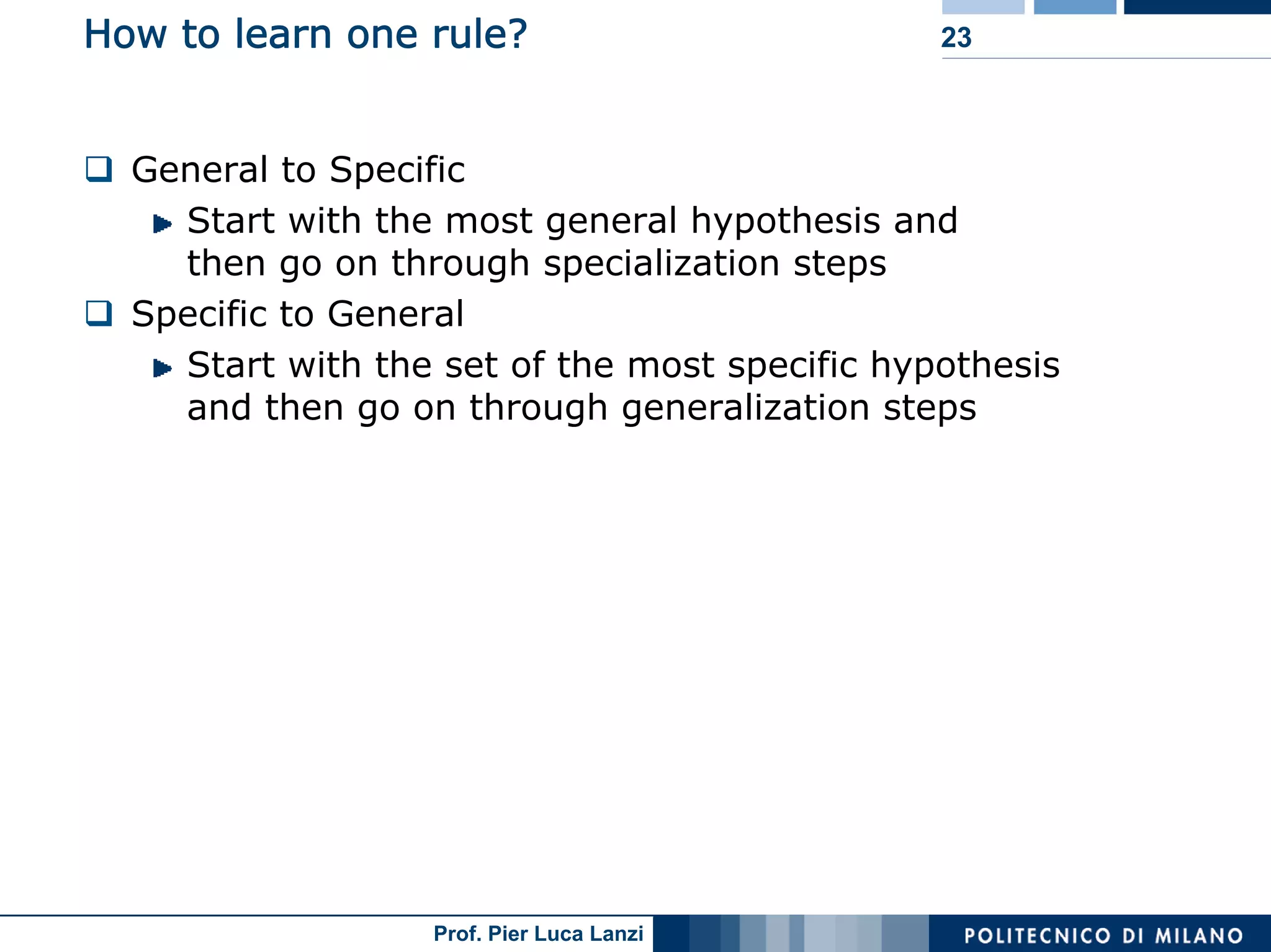 Machine Learning and Data Mining: 12 Classification Rules