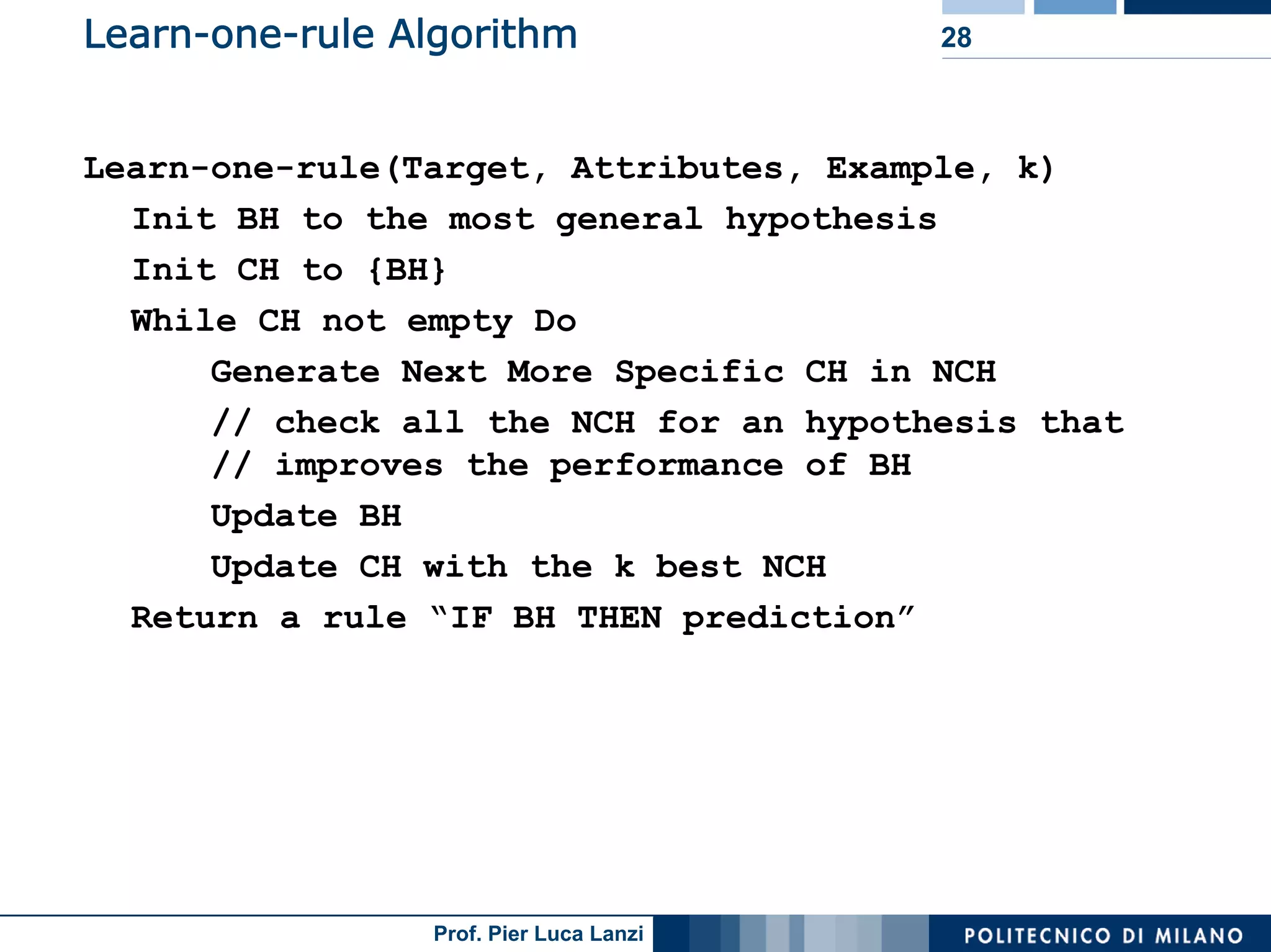 Machine Learning and Data Mining: 12 Classification Rules