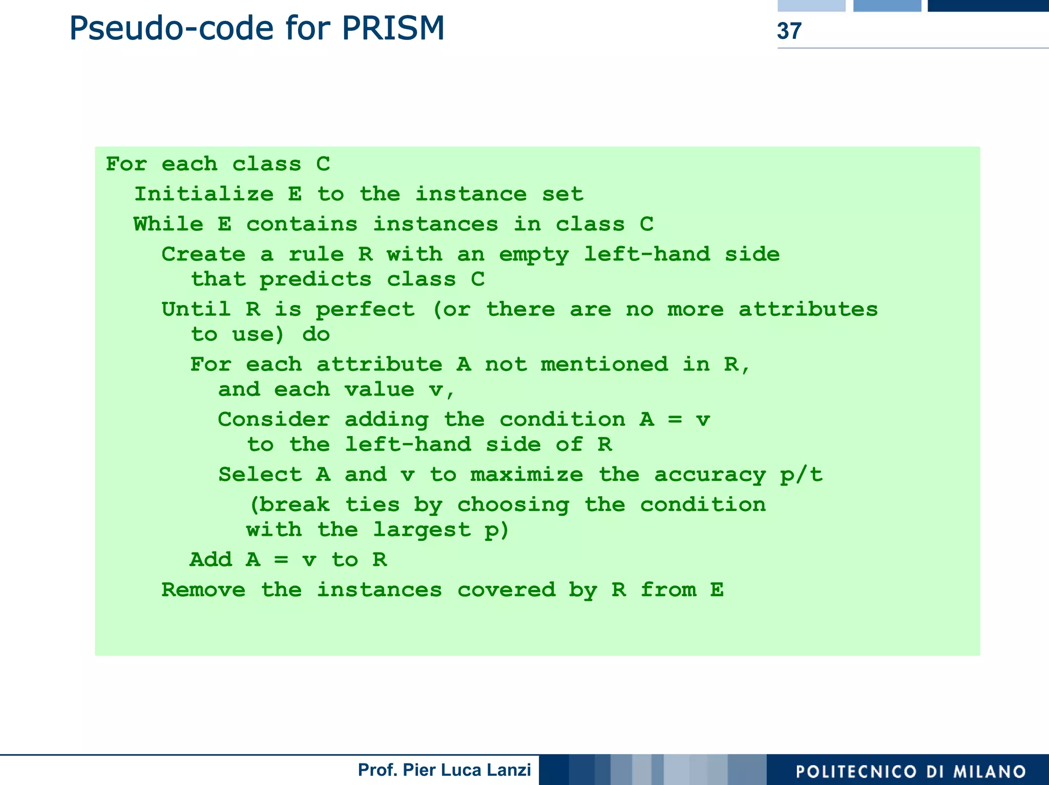 Machine Learning and Data Mining: 12 Classification Rules