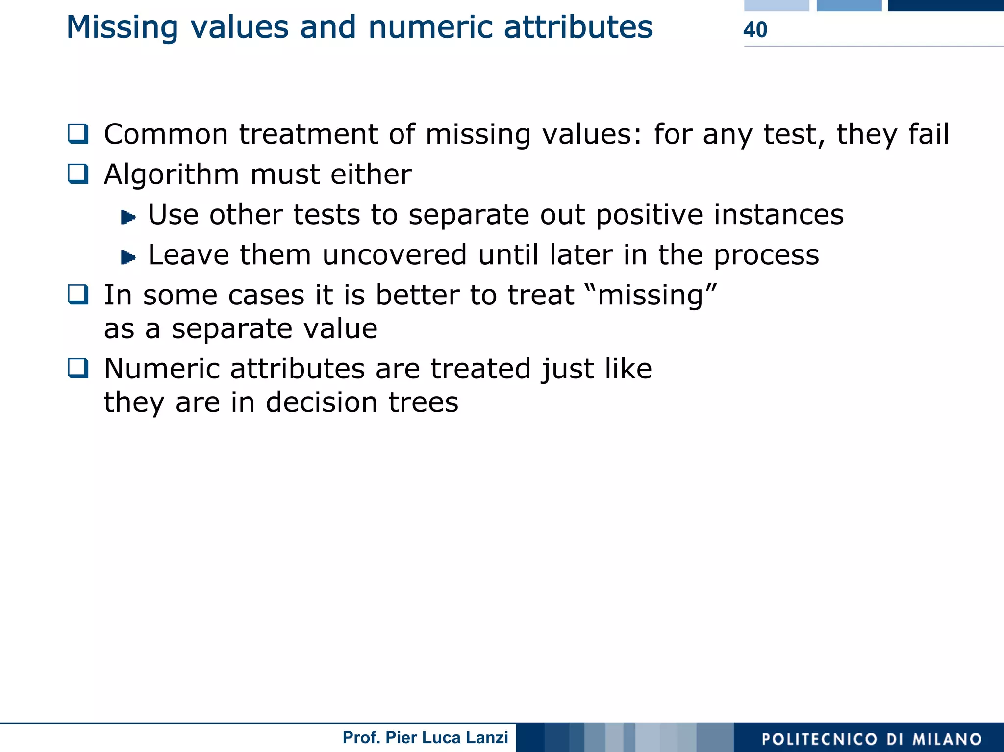Machine Learning and Data Mining: 12 Classification Rules