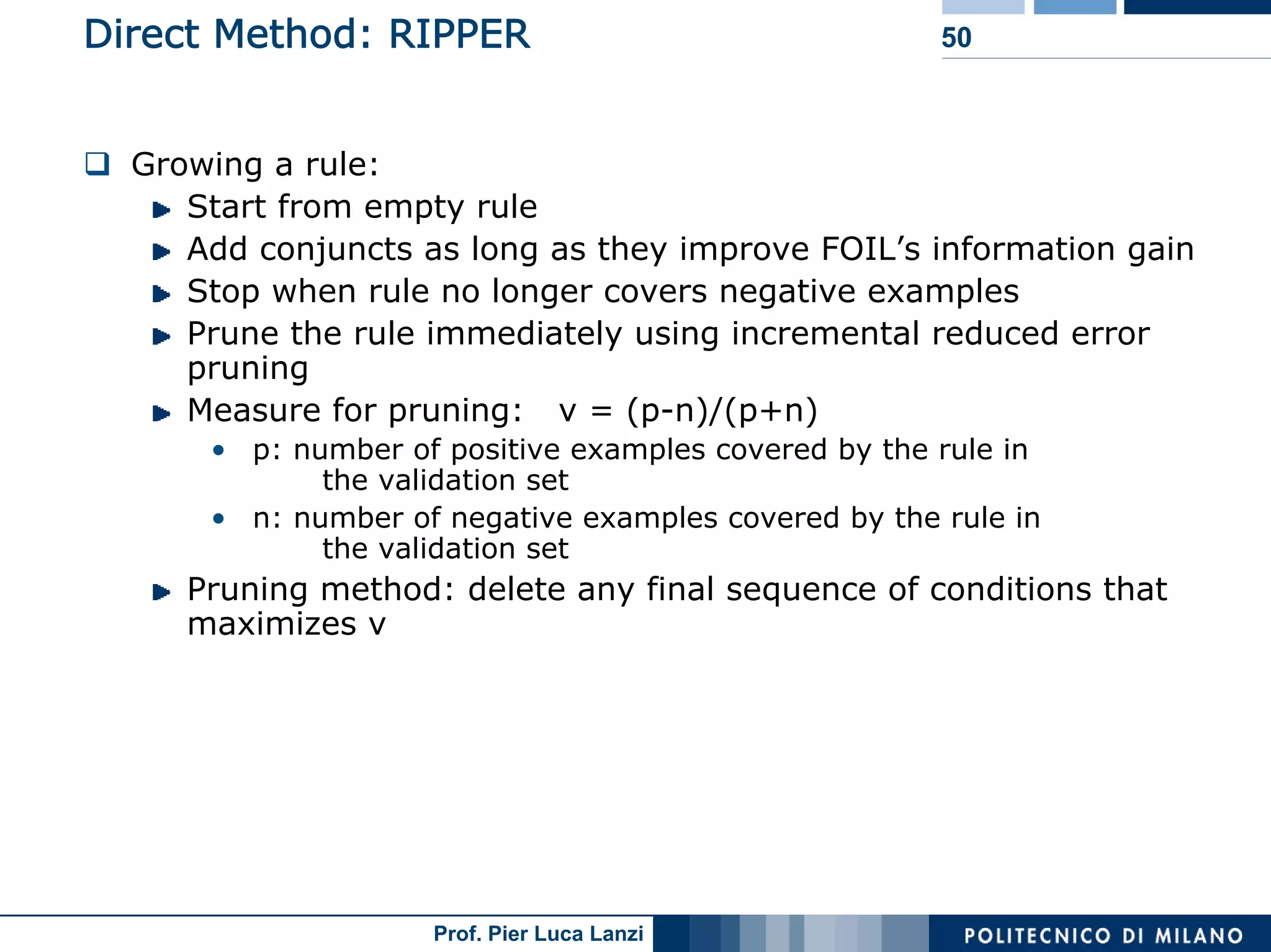 Machine Learning and Data Mining: 12 Classification Rules