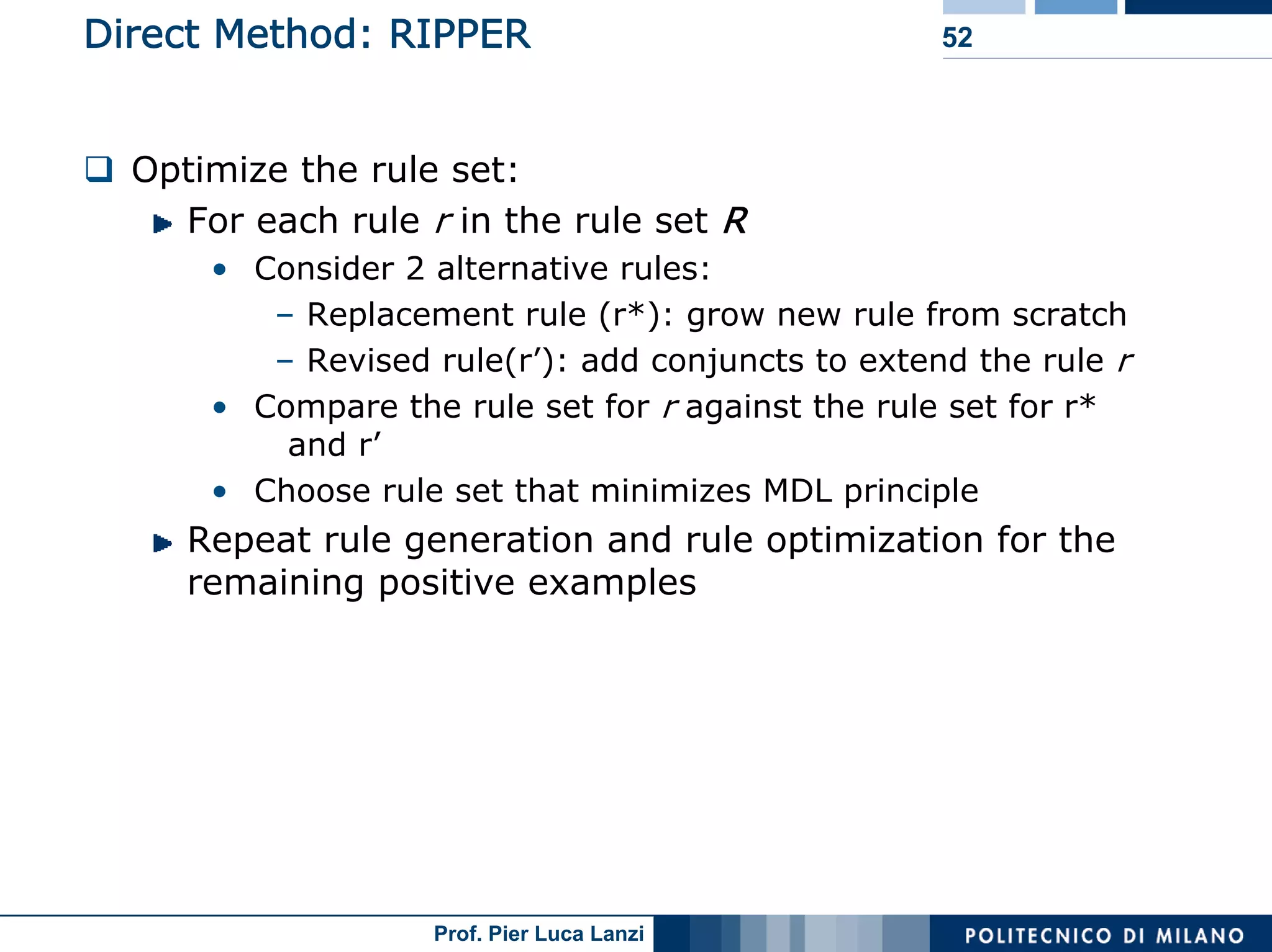 Machine Learning and Data Mining: 12 Classification Rules