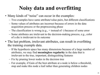 Noisy data and overfitting ,[object Object],[object Object],[object Object],[object Object],[object Object],[object Object],[object Object],[object Object],[object Object]