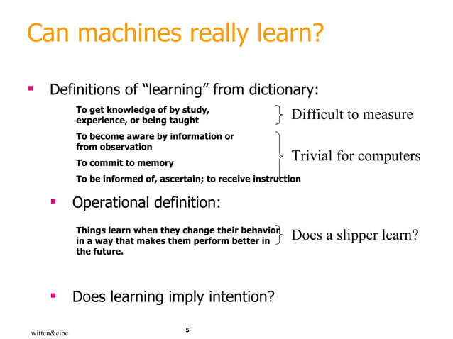 Machine Learning: finding patterns Outline | PPT