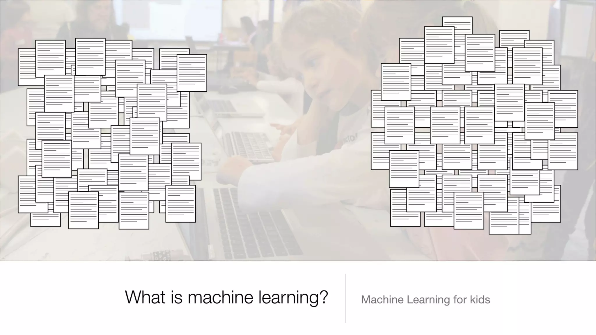 Introducing machine learning to kids