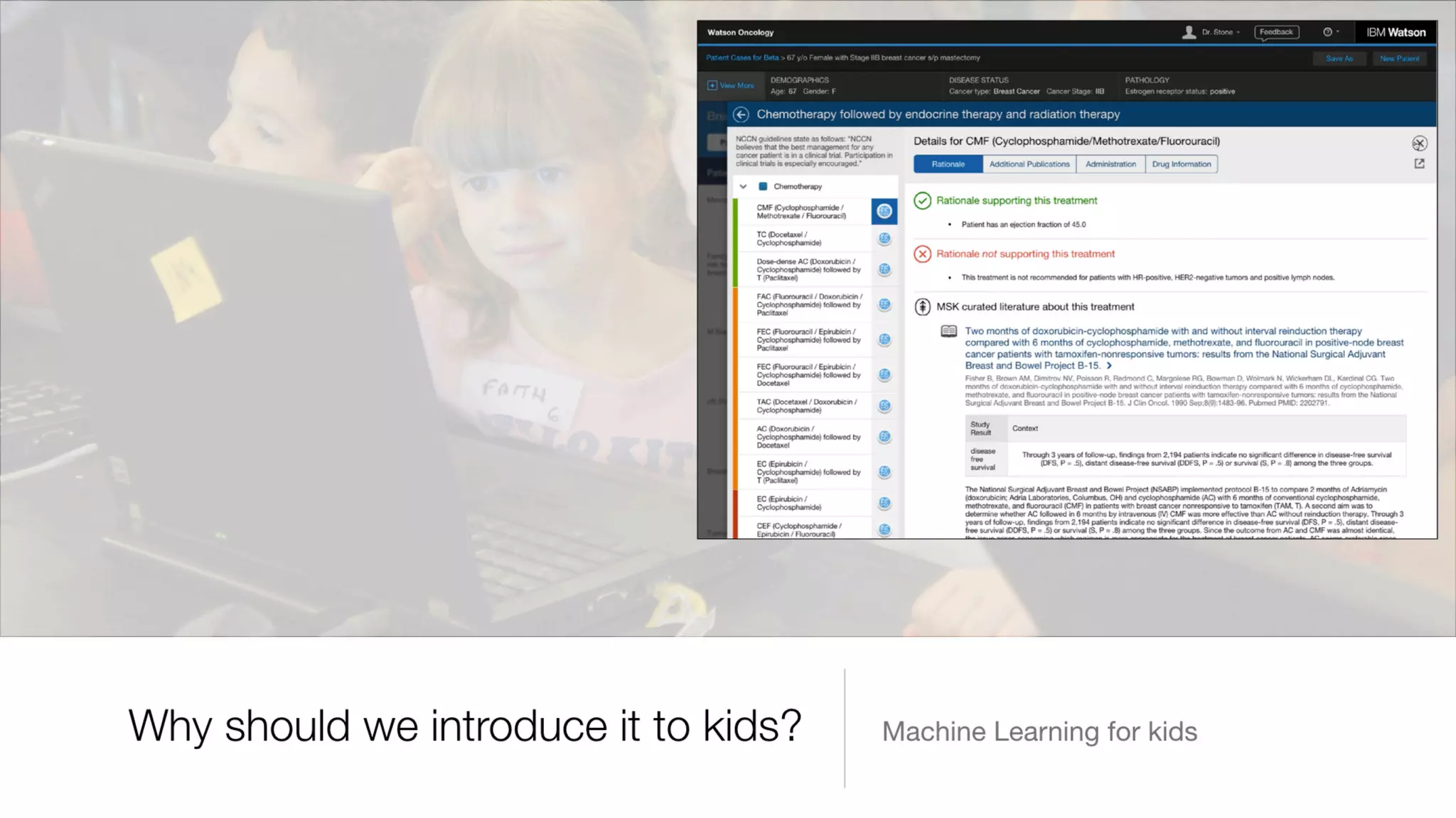 Introducing machine learning to kids