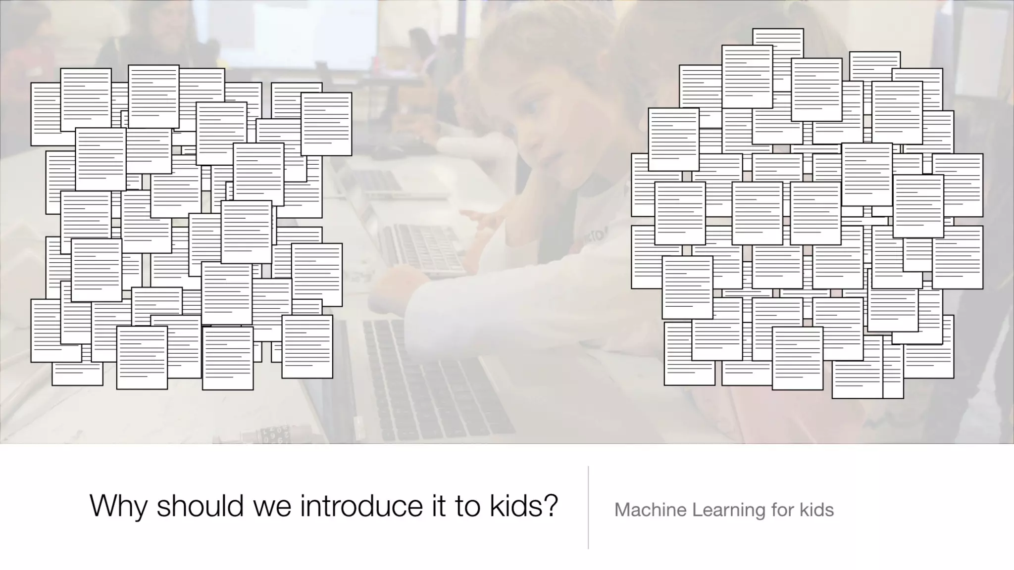 Introducing machine learning to kids