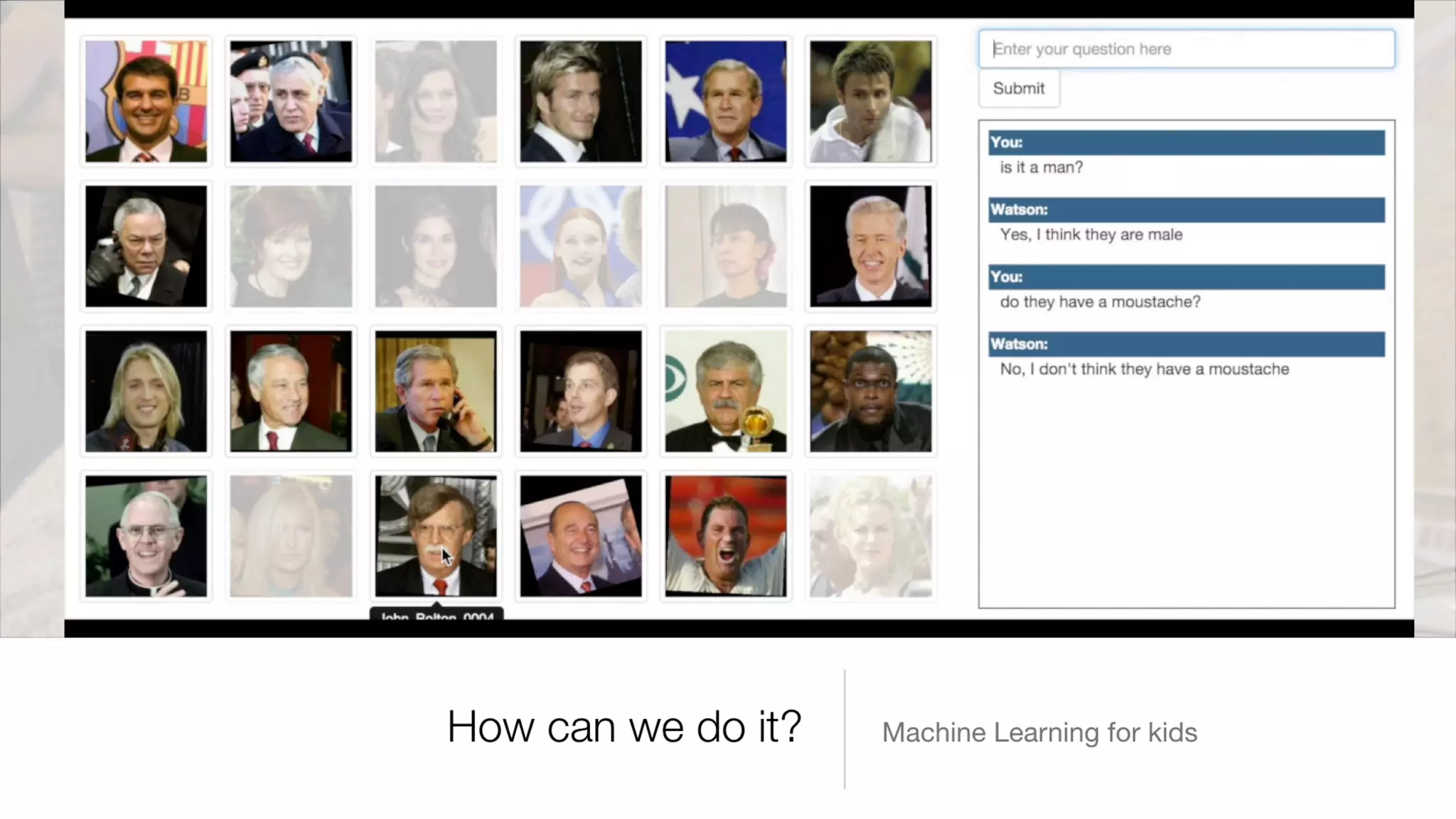 Introducing machine learning to kids