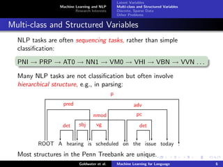 Machine Learning for Language Learning and Processing | PPT