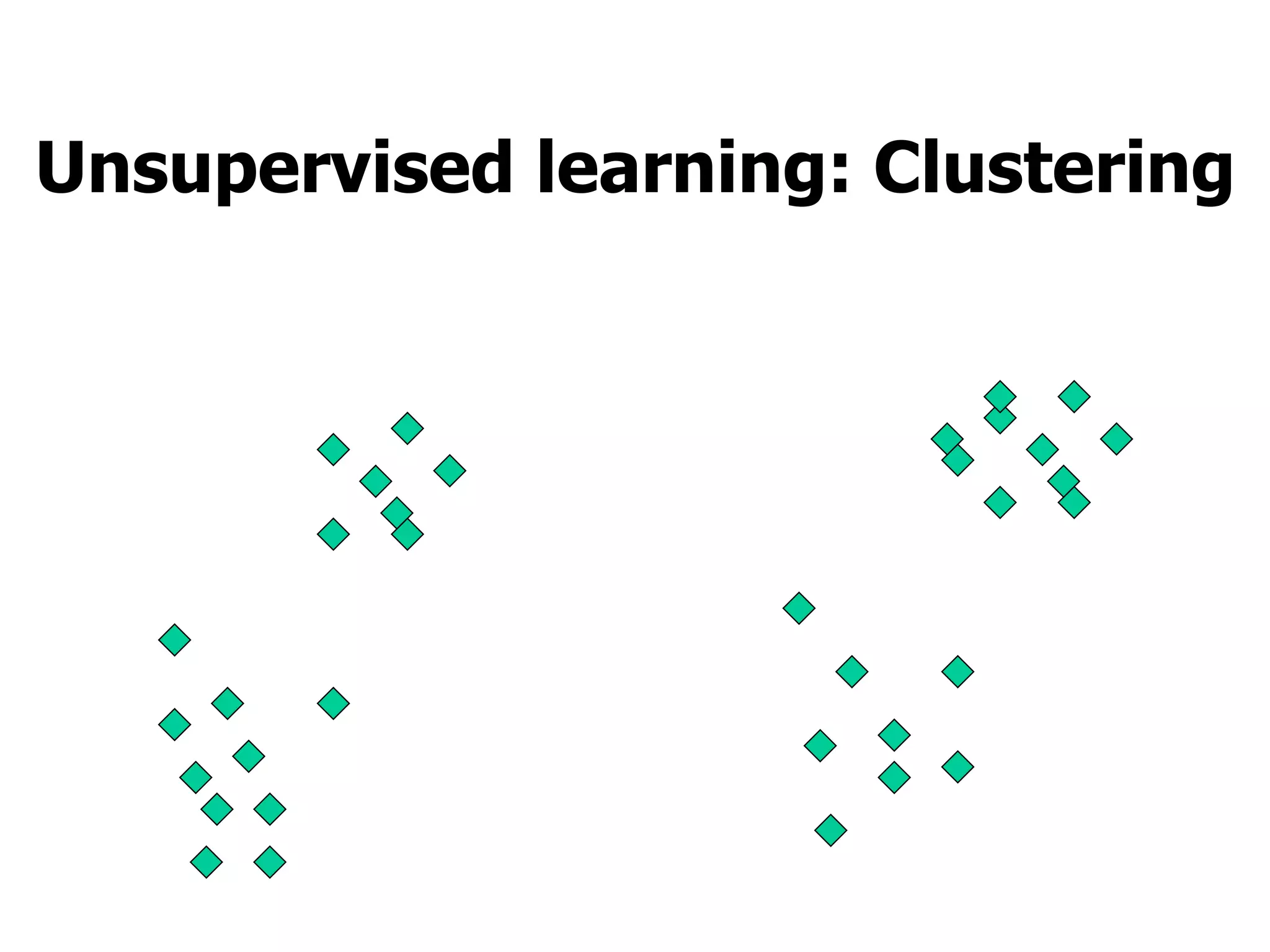 Unsupervised learning: Clustering 