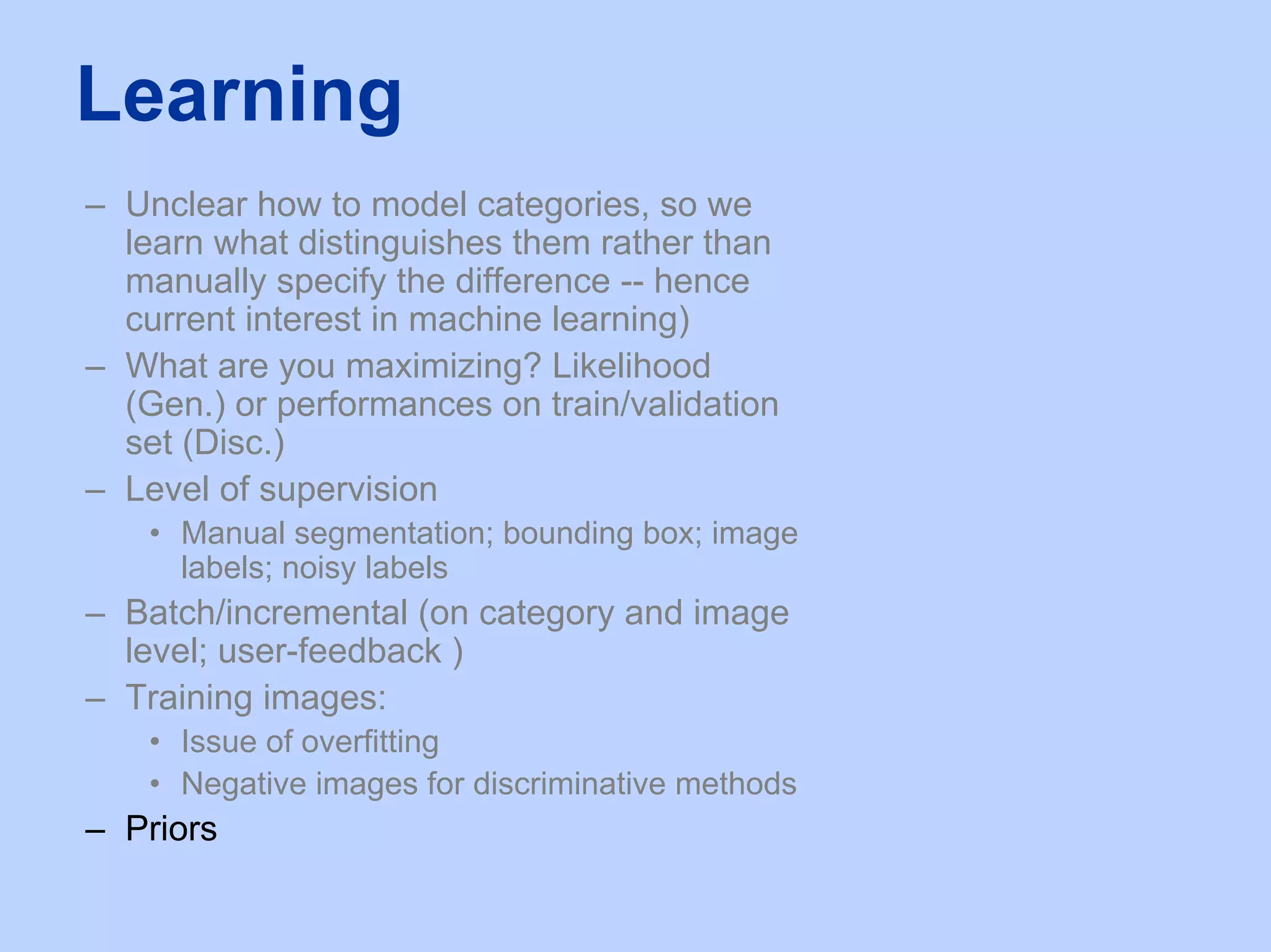 Machine Learning in Computer Vision | PDF
