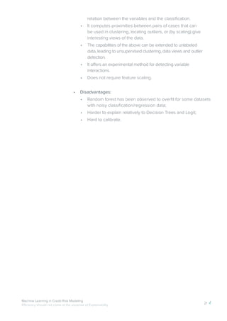 Machine learning in credit risk modeling : a James white paper | PDF
