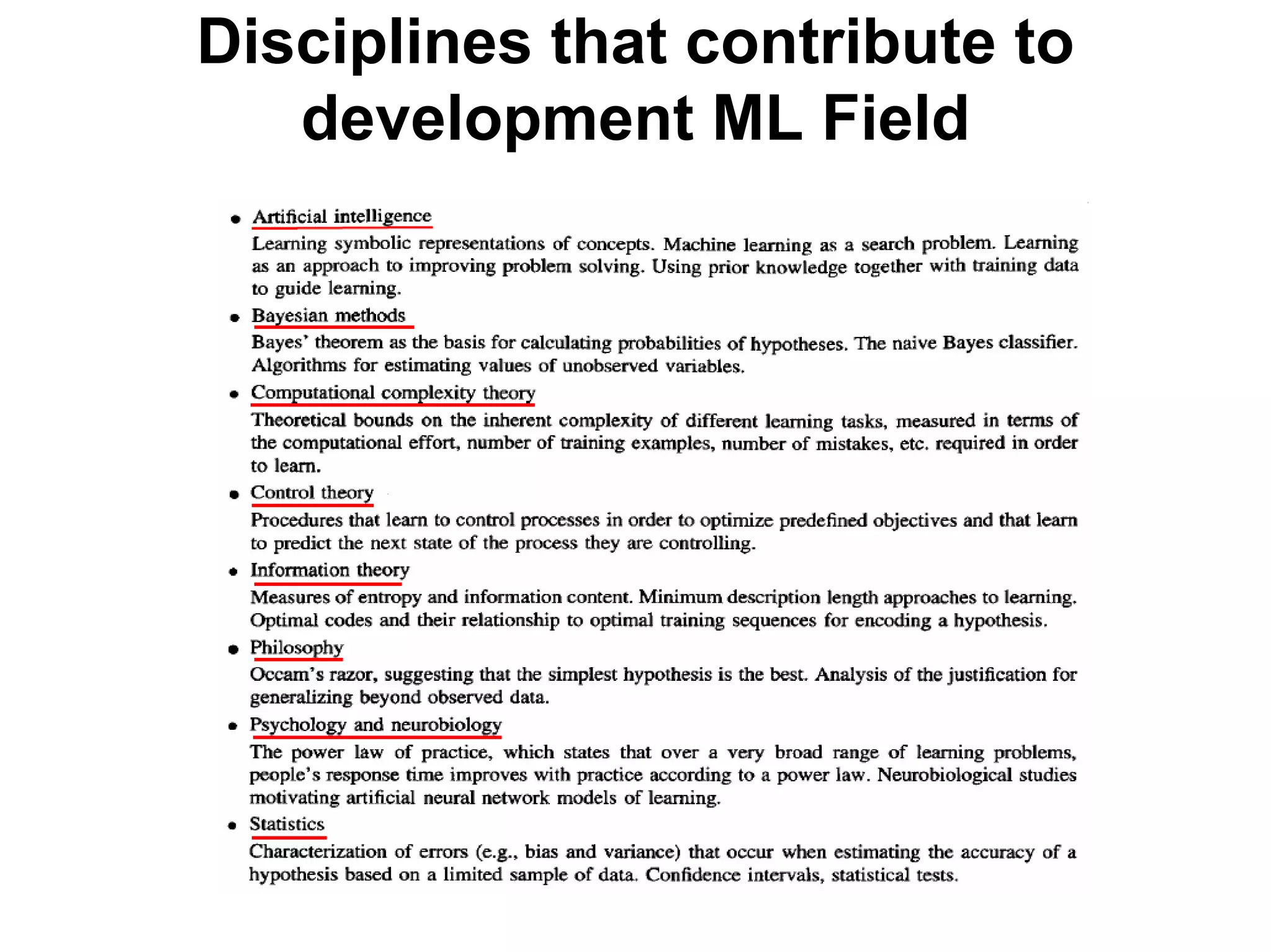 Machine learning Lecture 1