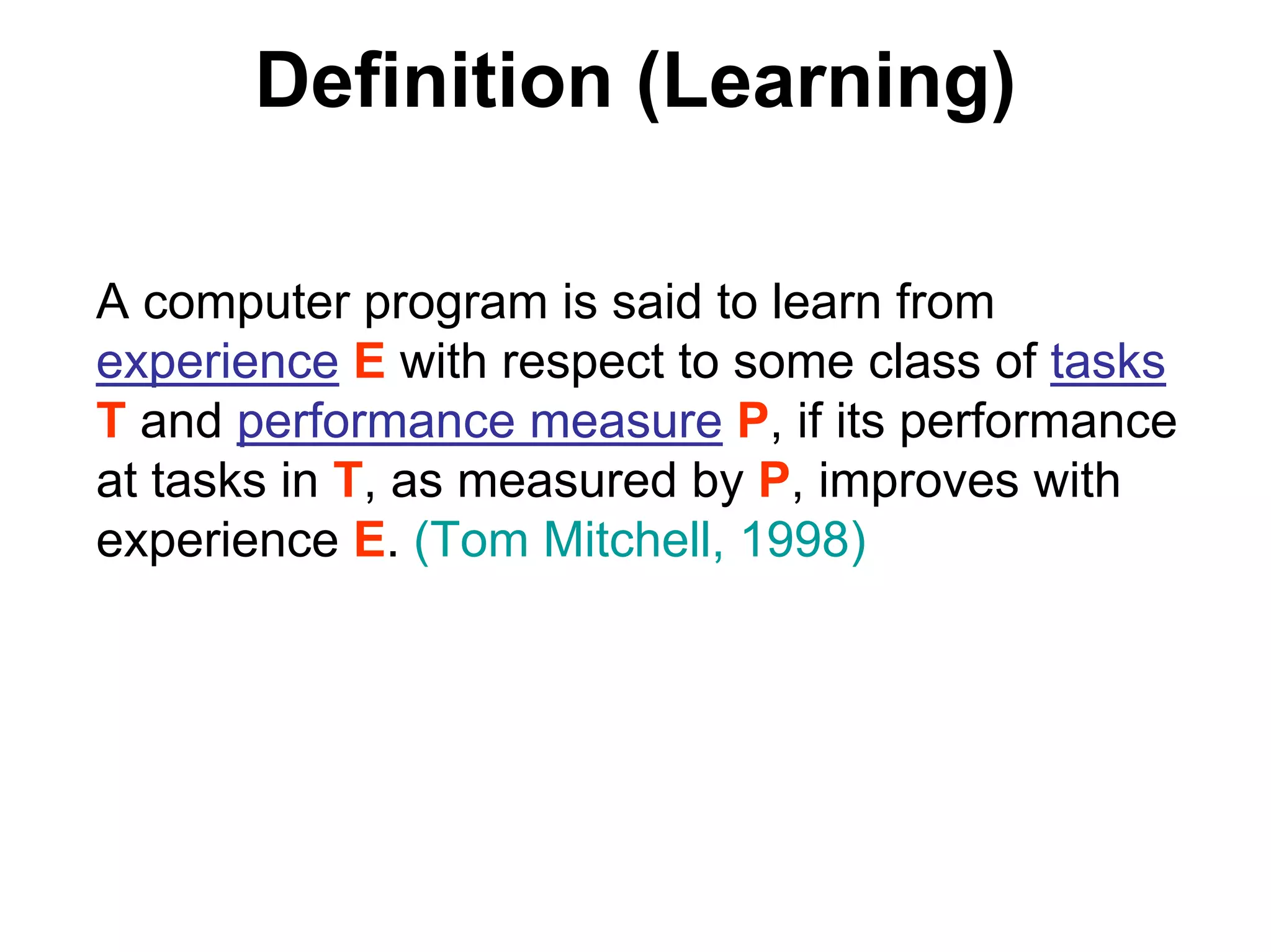 Machine learning Lecture 1