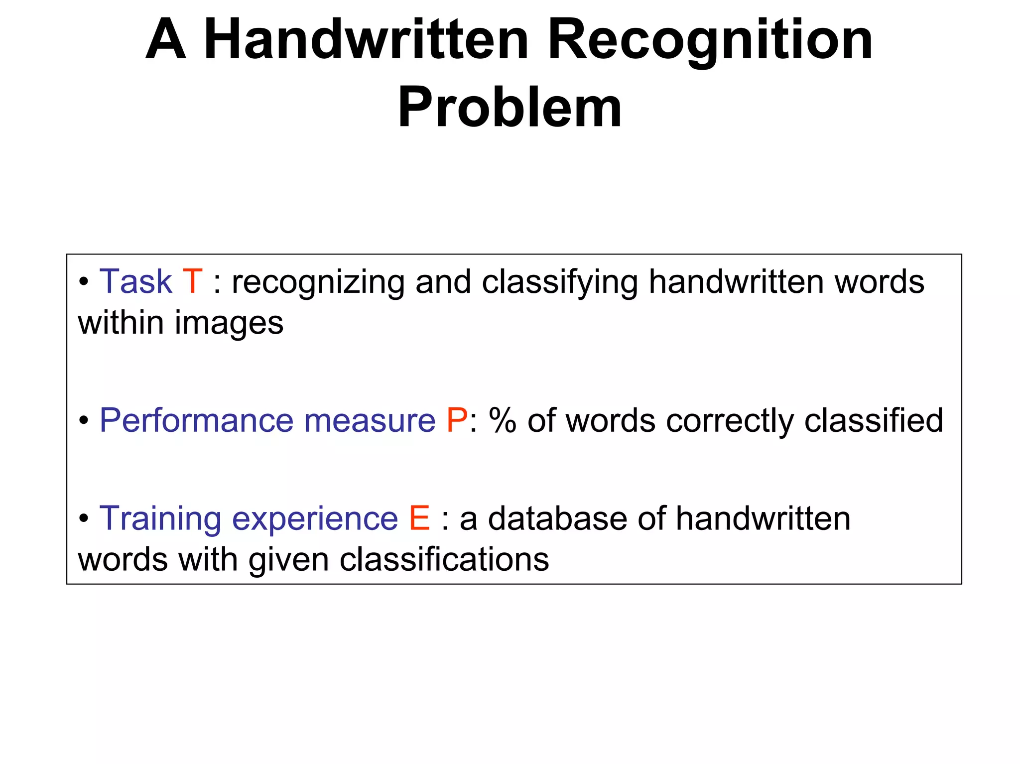 Machine learning Lecture 1