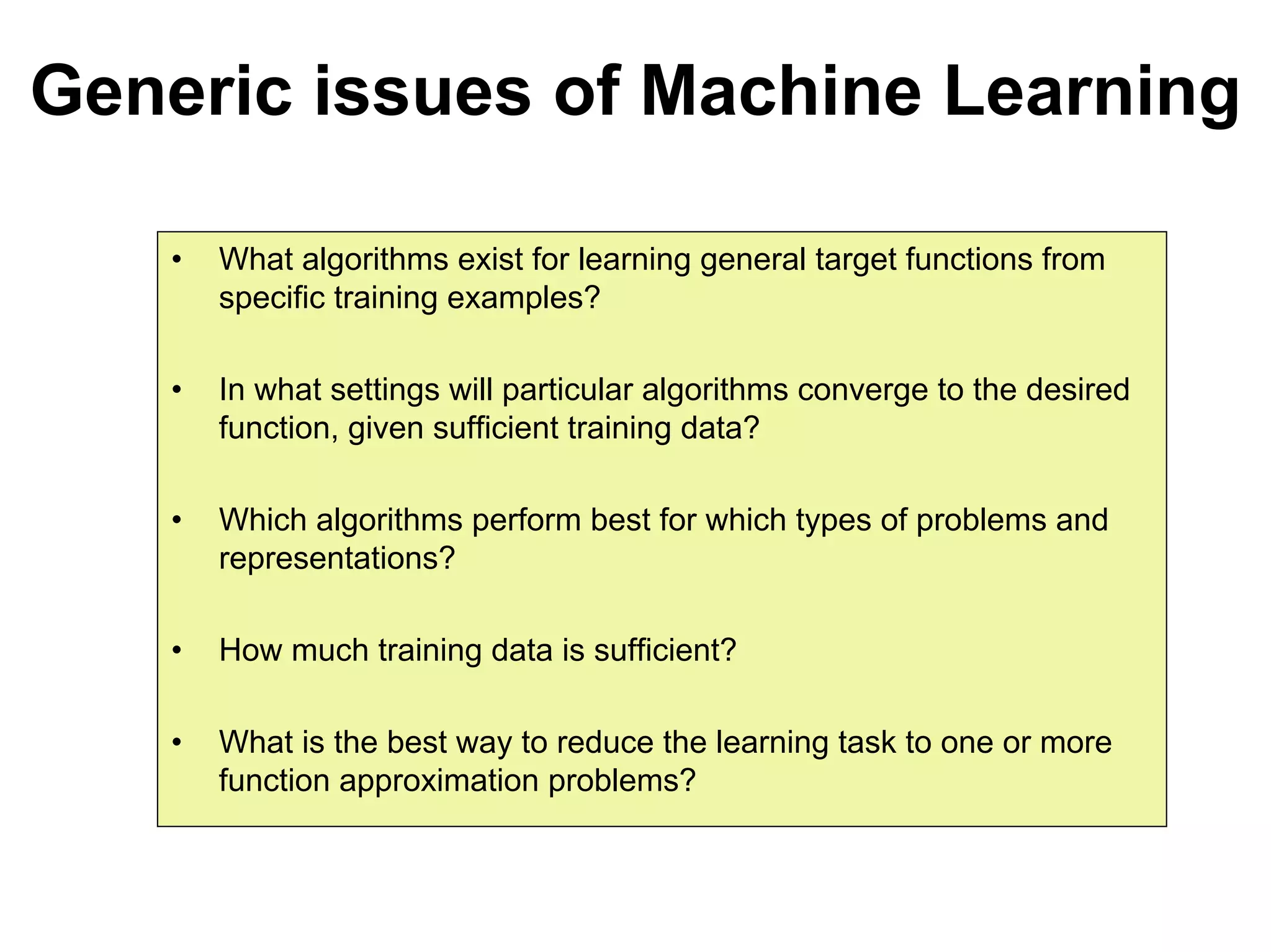 Machine learning Lecture 1