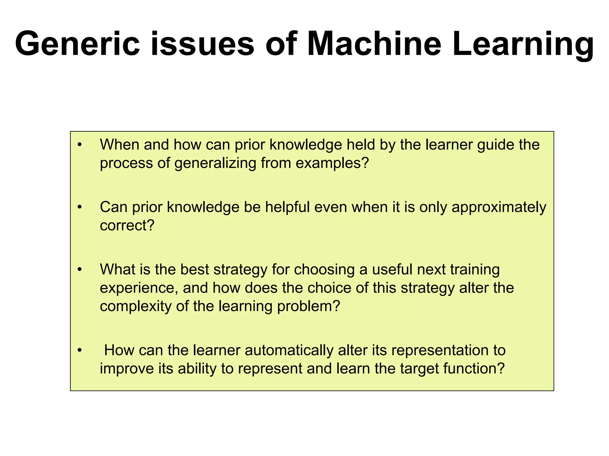 Machine learning Lecture 1