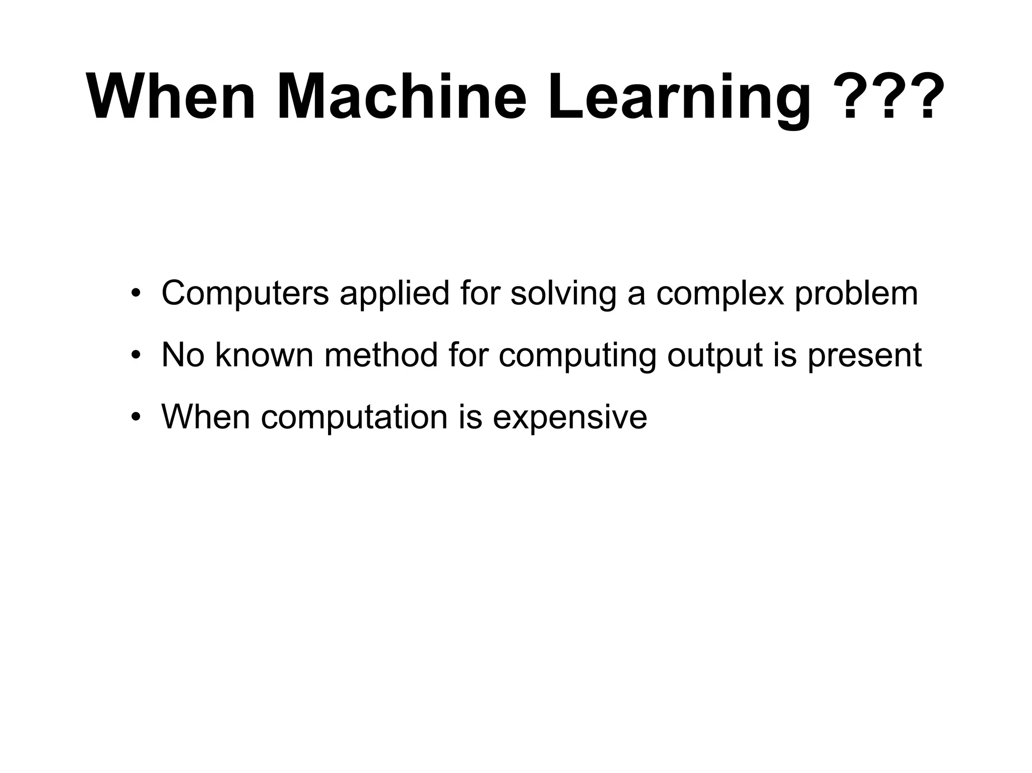 Machine learning Lecture 1