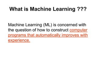 Machine learning Lecture 1
