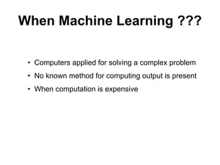 Machine learning Lecture 1