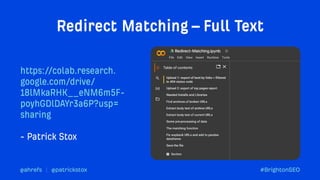 Machine Learning use cases for Technical SEO Automation Brighton SEO Patrick Stox Ahrefs