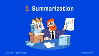 Machine Learning use cases for Technical SEO Automation Brighton SEO Patrick Stox Ahrefs