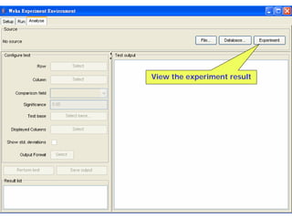 View the experiment result
 