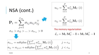 NSA (cont.)
24/06/2020 59
The memory regularization
 