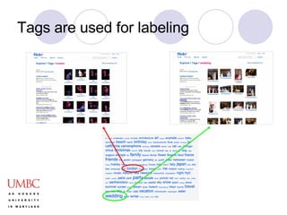 Tags are used for labeling 