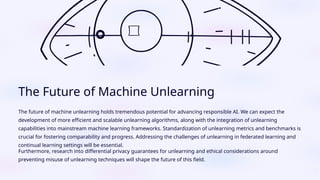 Machine Unlearning: Techniques, Challenges, and Future Directions in AI ...