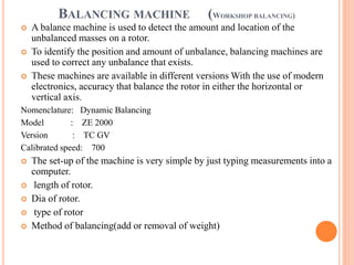 Simple Balance Machine Machine balancing presentation | PPTX