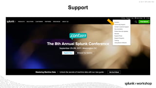 © 2017 SPLUNK INC.
Support
 