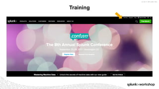 © 2017 SPLUNK INC.
Training
 