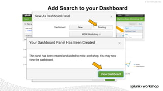 © 2017 SPLUNK INC.
Add Search to your Dashboard
 