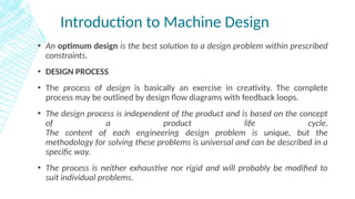 Machine Design Intro Machine Design and computer added design Introduction | PPTX