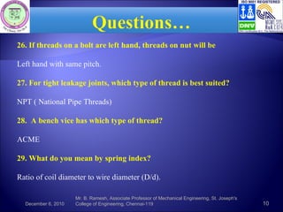 Machine design possible interview questions | PPT