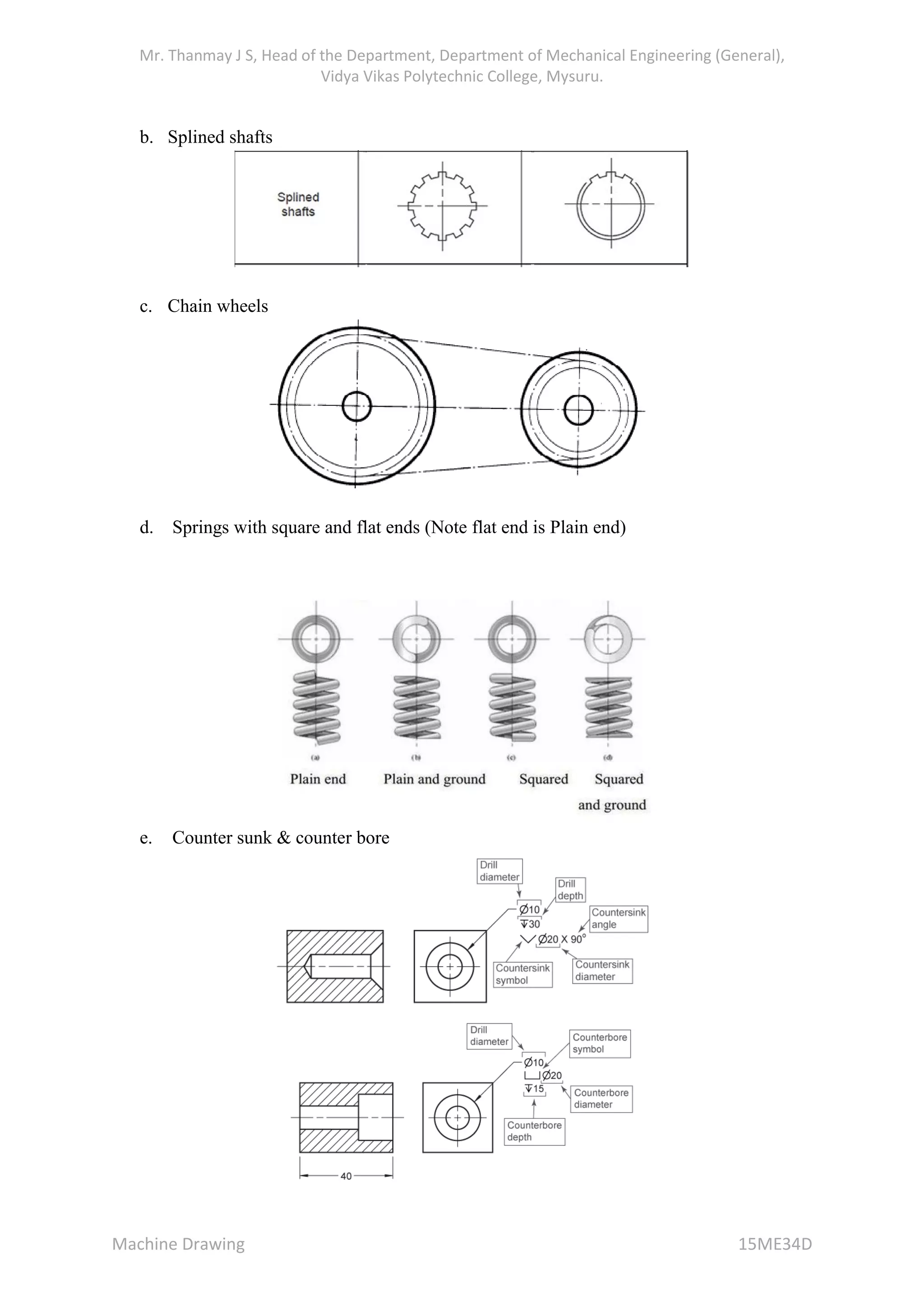 Machine drawing notes 15 me34d | PDF
